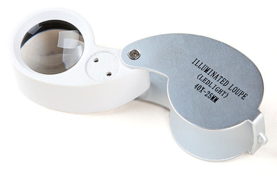 印刷机台 版房40倍25mm放大镜,口袋便携折叠式哨子形放大镜